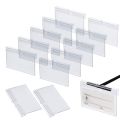 NXFDSIOZ 300Pcs Clear Plastic Label Holders for Wire Shelf Retail Price Label Holders Merchandise Sign Display Holder (6 x 4 cm). 