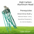 New Product Aluminum Alloy Aluminum Porous Lawn Head 3 Discs Mowing Line Grass Cutting Head Replacement Parts 32 Square Grass Ropes Lawn Cutter Head Yard Maintenance. 