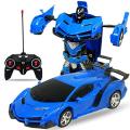 Transforming Car Robot - Remote Control Supercar Toy with Deformation and Drifting, 1:18 Scale. 
