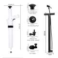 Toilet Plunger Air Drain Blaster Powerful Dredge Pipeline Multi-Function Pressure Pump Cleaner For Sink, Bathroom, Floor Drain, Washbasin. 
