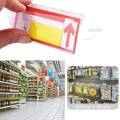 NXFDSIOZ 300Pcs Clear Plastic Label Holders for Wire Shelf Retail Price Label Holders Merchandise Sign Display Holder (6 x 4 cm). 