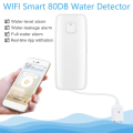 1 PCS Tuya WiFi Smart Water Leak Sensor Water Overflow Level Detector Security Sound Alarm System Flood Leakage Sensor. 