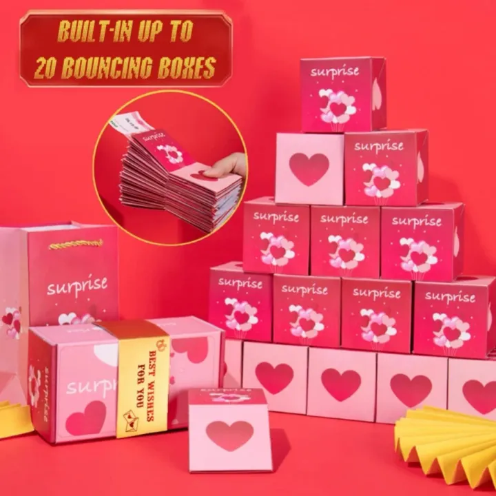 New Gift Box Paper Cash Gift Box Pop Up Surprise Fun Surprise Bounce ...