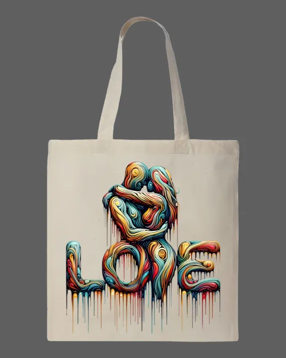 Colorful%20Dripping%20Hug%20"LOVE"%20Printed%20Tote%20Bag%E2%80%93%20Black%20&%20White%20-%20Image%203