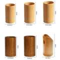 Wooden Cylinder Tableware Drainage Chopstick Rack Kitchen Storage Container Bamboo Restaurant Supplies. 