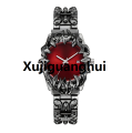 Xujiguanghui CARLIEN Gothic Claw Watch for Men – Unique Stainless Steel Wristwatch, Luminous Hands, Waterproof Quartz Movement, Futuristic Melting Style. 