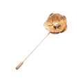 Golden Flower Design Brooch For Men. 