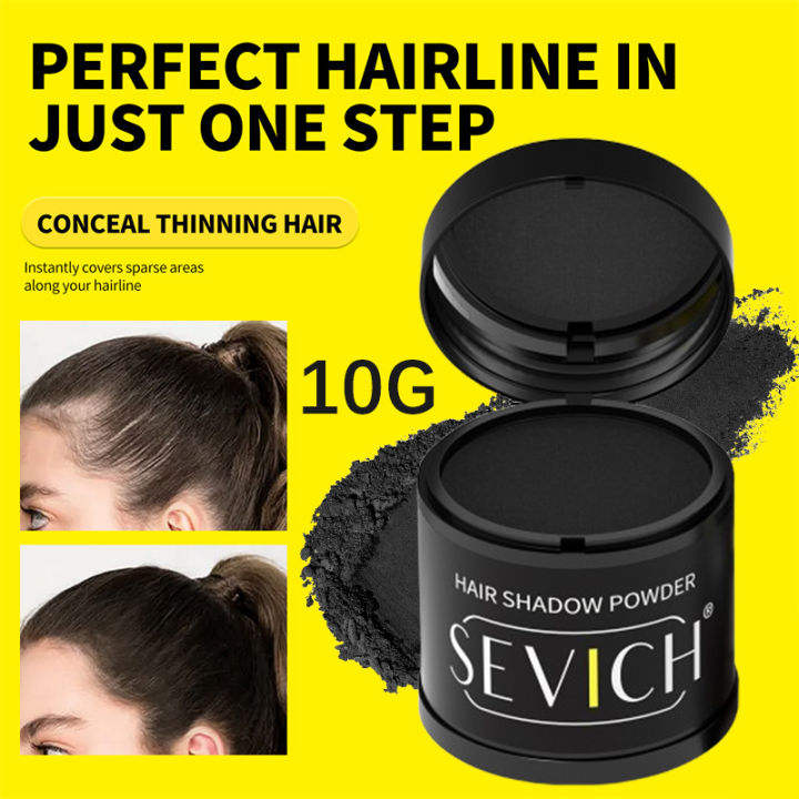 Sevich 10g Hairline Powder Hair Fiber Powder Capillary Filling Hair Shadow Waterproof Hairline Edge Control Makeup Concealer