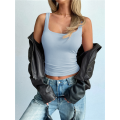 Women's Sleeveless Square Neck Tank Top Blue S. 