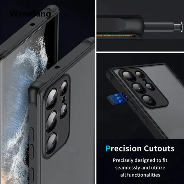 Wenefang Cool Harley Davidson For Samsung Galaxy S24 S23 S22 S21 S20 FE Ultra Plus S10 Lite 5G Frosted Translucent phone case