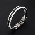 【Exclusive Offer】New Style Bracelet Men's Summer 2021 Charm Woven Leather Bracelet Multi-color Pattern Alloy Hidden Buckle Bracelet for Women. 