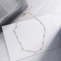 Pebblees Nepal Gold Tone Pearl Choker Necklace For Women. 