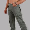 Wraon Dark Green Stretchable Premium Cotton Chichi Cargo Box Pant For Men - Fashion | Cargo Pants For Men | Men's Wear |. 
