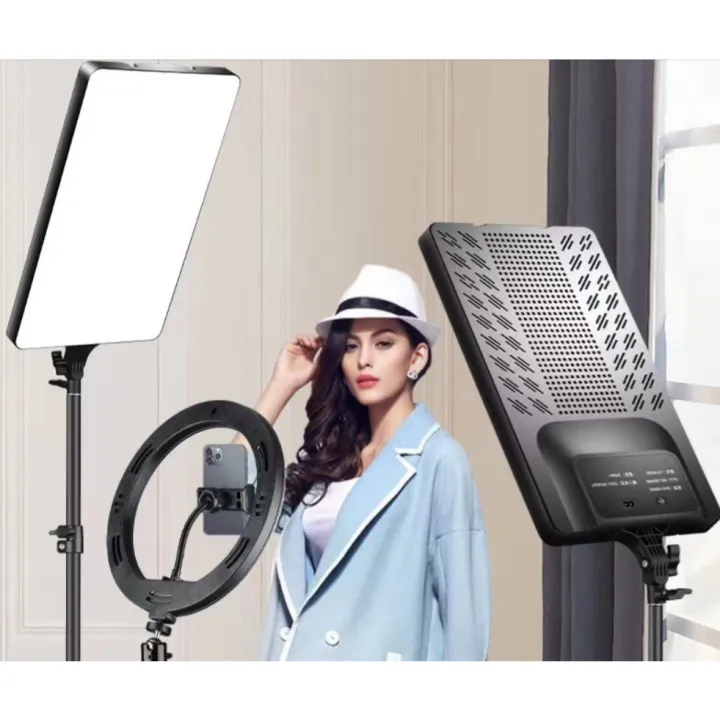 GL-60%20LED%20Video%20Light%20Panel%20Light%20With%20Tripod%20Square%20Diffuser%20Light%20With%20Stand%20Photography%20Lamp%20-%20Image%202