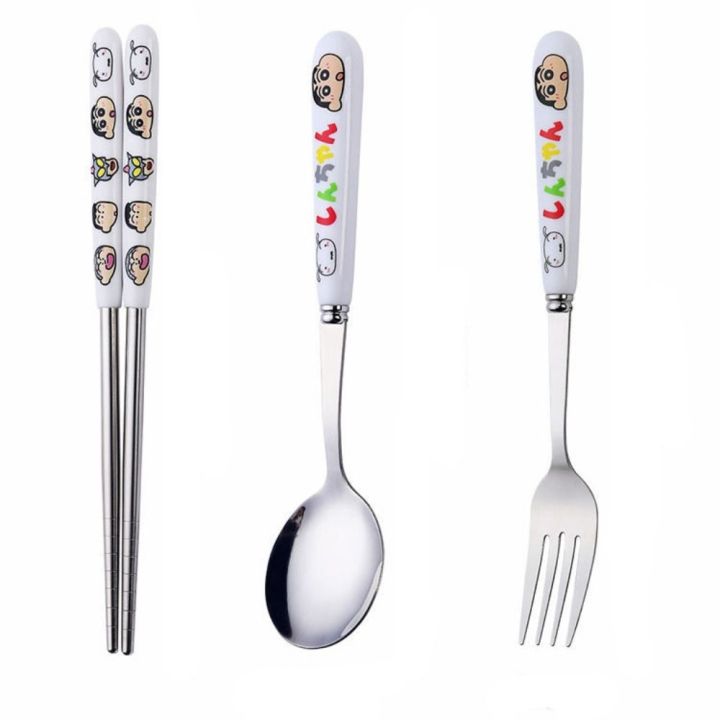 1/3/4Pcs%20Gift%20Cartoon%20Crayon%20Shin-chan%20Cutlery%20Set%20Simplicity%20Portable%20Fork%20And%20Chopsticks%20Set%20Tableware%20-%20Image%207