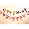 Happy Birthday Cursive Party Decoration Banner (1 Set). 