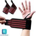 Wrist Wraps With Thumb Loops(Pair) - For Weight Lifting, Powerlifting. 
