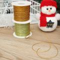 20/100 Meters Gold Silver Red Tag Line Bracelet Making Tying Rope Packaging Thread Metallic Cord Tinsel String Christmas Strap Ribbon. 