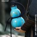 Portable Fitness Jugs Gourd Shaped Gourd Water Bottle Large Capacity Chinese Style Vintage Water Kettle Traditional Hot Stamping Gourd Drink Bottle Gym. 