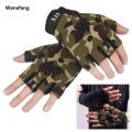 Wenefang 1Pair Fingerless Sports Gloves, Men Women Cycling Gloves, Anti-Slip Breathable Motorcycle Mountain Bike Gloves Workout Gloves. 
