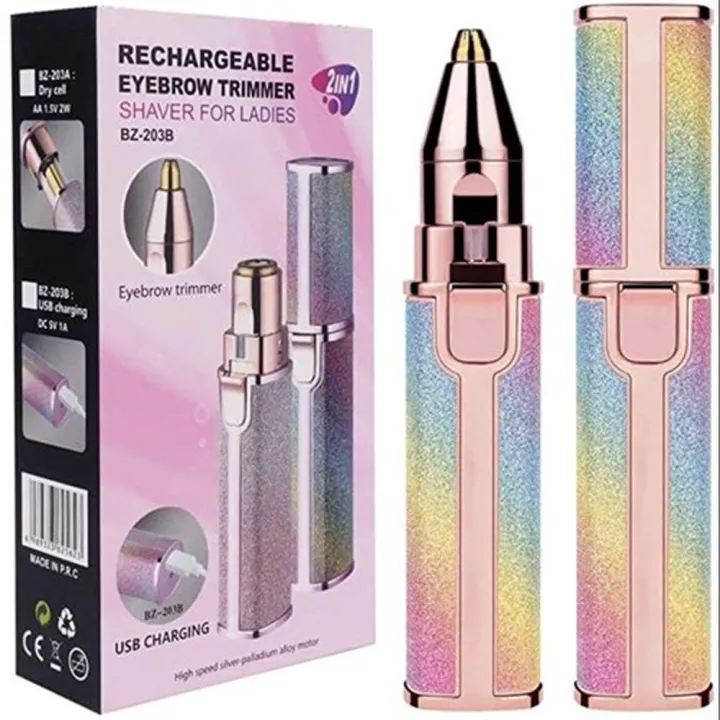 Rechargeable%202%20In%201%20Flawless%20Facial%20And%20Eyebrow%20Hair%20trimmer%20and%20%20Shavers%20-%20Image%202