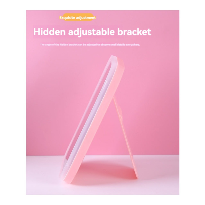 Portable%20Travel%20Make%20Up%20Lighted%20Desk%20Mirror%20USB%20Rechargeable%20Pink%20-%20Image%205