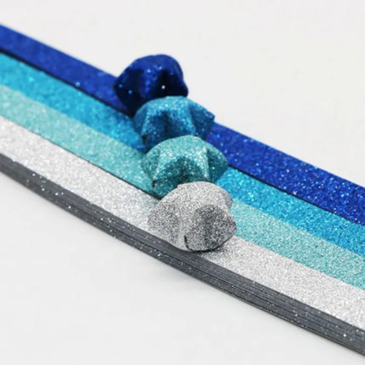 Cute%20Colorful%20Star%20Origami%20Paper%20Cartoon%20Art%20Craft%20Star%20Paper%20Strip%20Lucky%20Star%20Single%20Sided%20Folding%20Star%20Home%20Decoration%20-%20Image%205