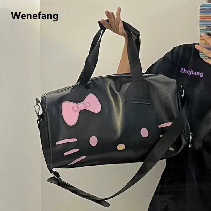 Wenefang%20sanrio%20Hello%20Kitty%20Cartoon%20Large%20Bag%20shoulder%20Leather%20PU%20Portable%202025%20New%20Gym%20Bag%20Crossbody%20Large%20Capacity%20Travel%20Bag%20Personality%20-%20Image%203