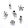 Difutagui Rinhoo Retro Crystal Silver Color Animal Brooches for Women Romantic Hot Selling Wedding Rhinestone Party Owl Starfish Hedgehog Brooch Pin. 