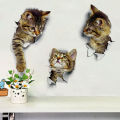 3D cute cat wall ticker Toliet decorative creative animal ticker. 