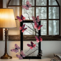 Simulated Autumn Flower Photo Frame Ornaments Light Luxury Decorations DIY Picture Frame Wall Painting B. 