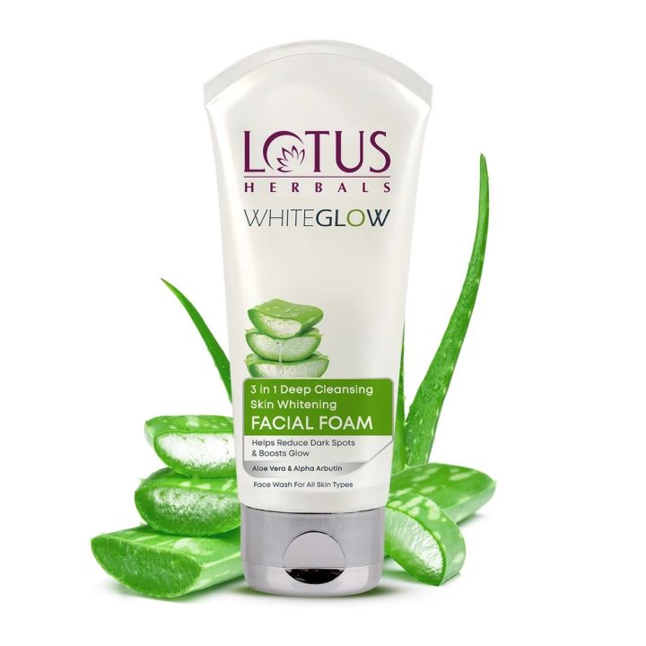 Lotus Herbals WhiteGlow 3-in-1 Deep Cleansing Facial Foam 100g