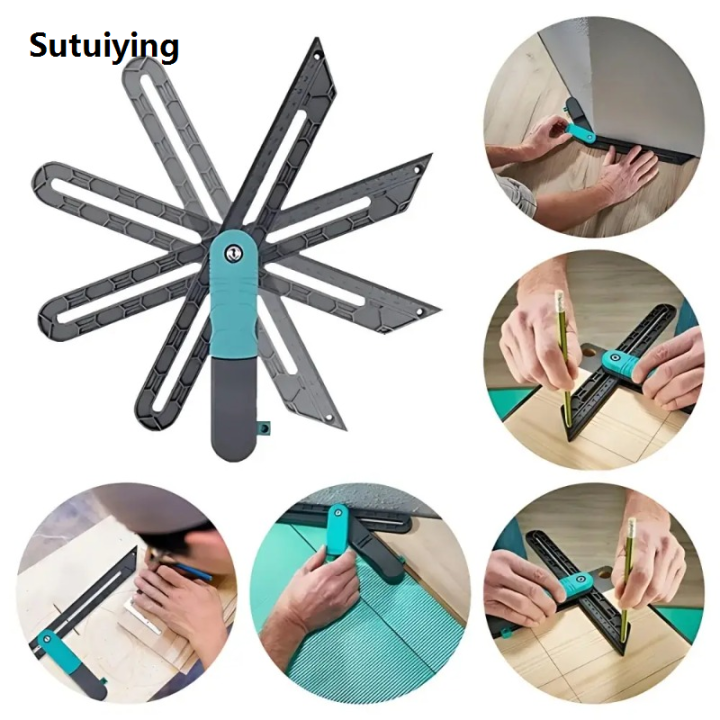 Sutuiying ZEXEF Adjustable Angle Ruler Irregular Multi Function Scale ...