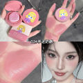 Gege bear Gogo bear Tea Tea peach color Air Cushion Blush low saturation pure desire wind daily White Rouge. 