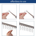 NAMUNY 120 Pcs Metal Curtain Track Hooks S Shaped Small Curtain Hooks Steel Drape Wire Hooks for Ceiling Curtain Drapery Track. 