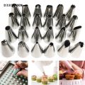 DISICHEN 【2025 Version】 24-48Pcs/Set Pastry Nozzle Stainless Steel Icing Piping Nozzles DIY Cake Fondant Cream Decorating Supplies Kitchen Bakery Tools. 