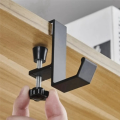 ARELENE 5 Pcs Single-Layer Locking Table Hook Student Bag Hook Office Desk Mobile Bag Hook Desk Side Table Hook White. 