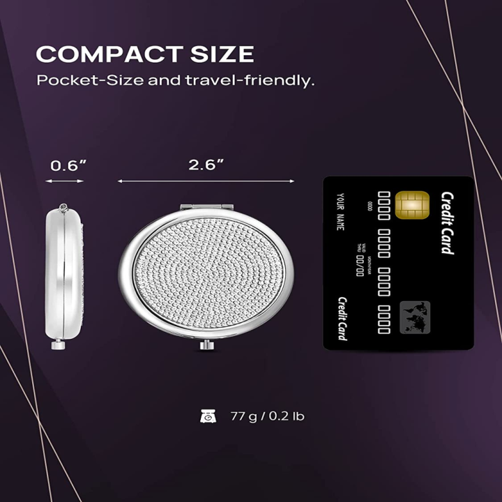 Lightweight Pocket mirror Practical Multi-functional Sleek design Compact wallet High-quality materials Make-up mirror for