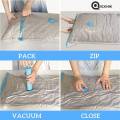 Pack of 5 Reusable Ziplock Vacuum Storage Space Saver Bags with Travel Hand Pump for Clothes | Vaccum Storage Space Saver Bag. 