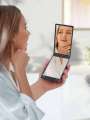 1pcs 4 sides foldable DIY beauty portable small back of head 360 degree handheld makeup mirror with. 