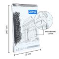 DOMS Sketch Book | A4 |  Spiral Bound | 36 Sheets | Perforation Design | 150 GSM | 8645. 