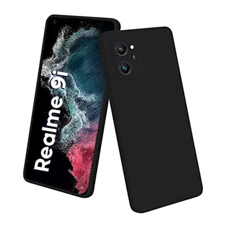 Silicone for Realme 9i 4G - Micro fiber inside Case Cover - 360 Degree Protection Back