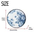 2pcs Gifts Ceramic Blue and White Porcelain Vintage Chinese Style Teacup Coaster Durable Round Snack Plates Kitchen Supplies. 