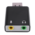 FORIDE 3X 7.1-Channel Aluminum Alloy USB Sound Card Computer External Sound Card USB7.1 Sound Card Analog Sound Card. 