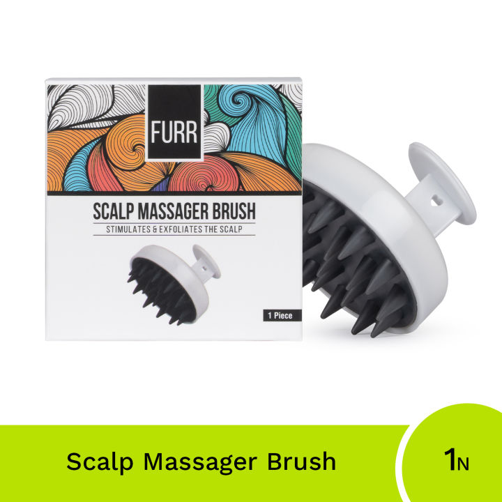 Furr by Pee Safe Silicone Scalp Massager Brush – Hair Shampoo Brush for Scalp Cleaning & Dandruff Care