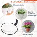 2 Pack Foldable Ball Holder Wall Mounted,Sports Ball Display Rack for Basketball Volleyball Rugby Soccer Football. 