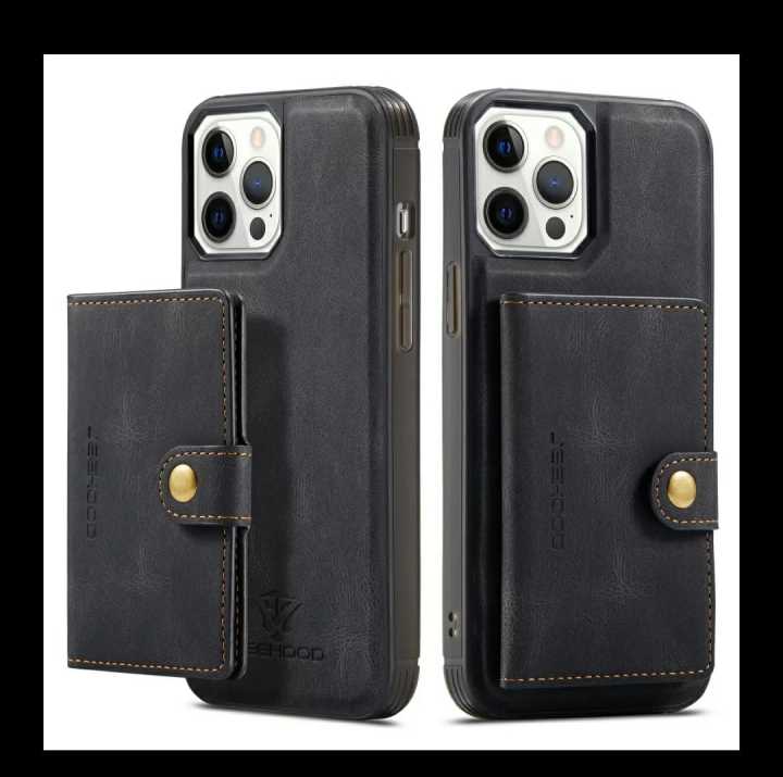 IPhone 8plus Luxury Leather Case with Leather Card Holder Magnetic Detachable Wallet Bag