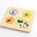 Educational Toys Puzzle Board Wooden Toys 3D Puzzles Pattern Cognitive Interactive Shape Matching Board Game DIY Logical Thinking Animal Jigsaw Toys Parent Child. 