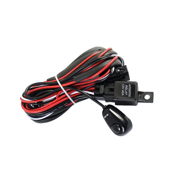 LED Light Bar Wiring Harness Kit With 40A Relay, Fuse & On/Off Switch - 12V 4-Lead For CREE, Philips, EPISTAR, OSRAM Bars