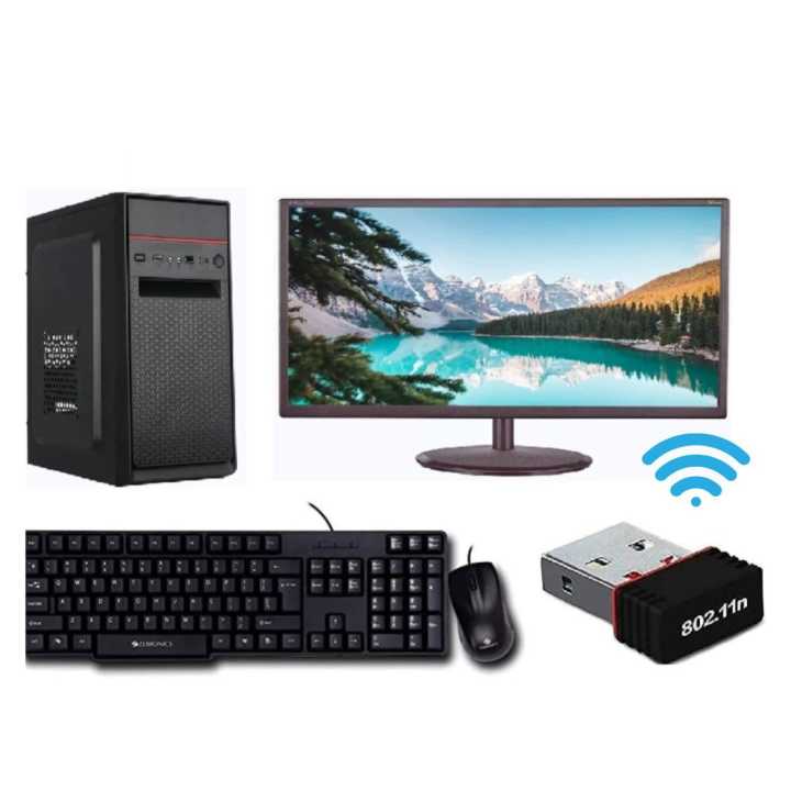 Computer Set with Core i3, 8GB DDR3 RAM, 128GB SSD, and 19-inch Monitor